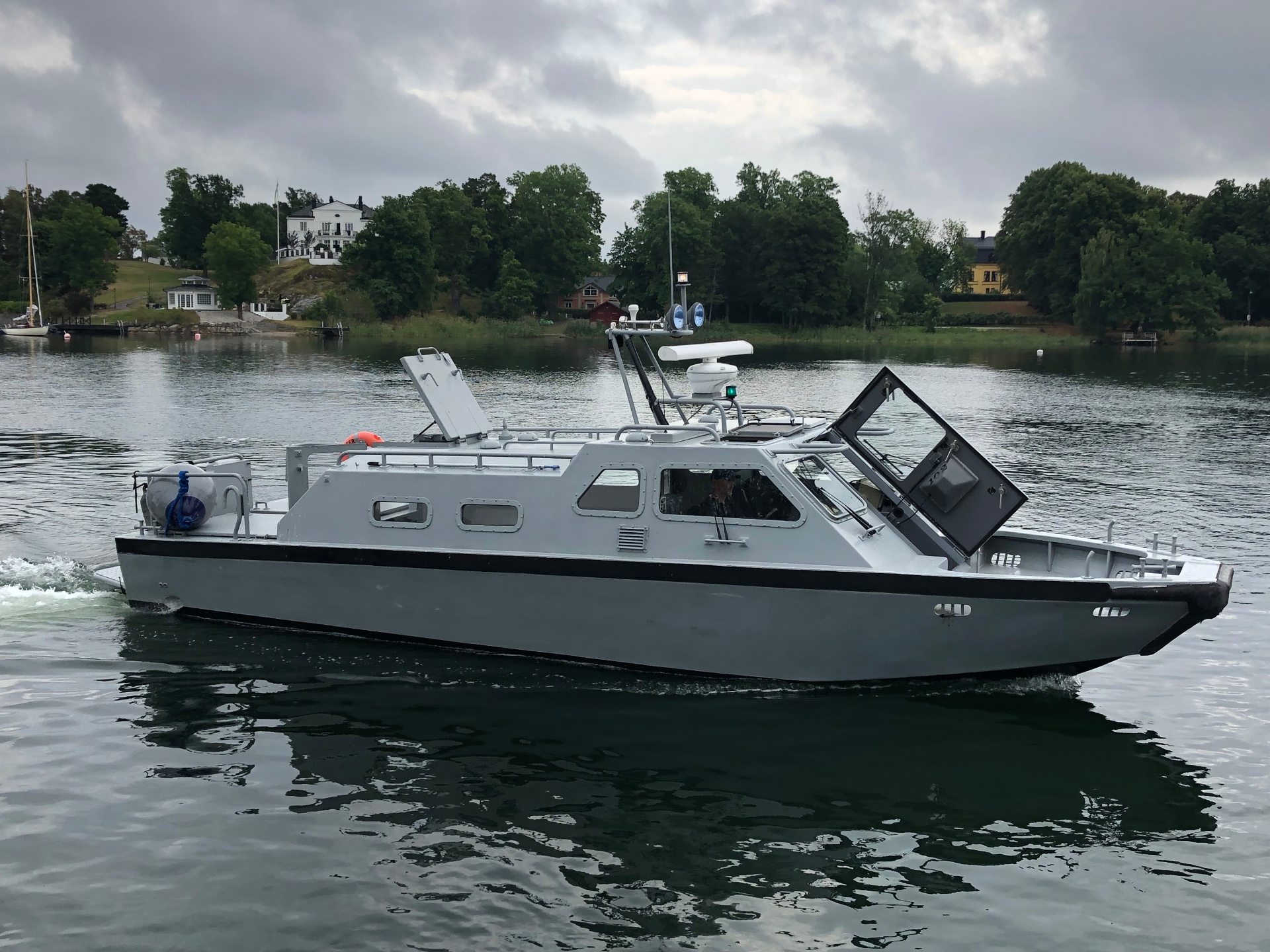 Stridsbåt 90E cruising the Stockholm archipelago